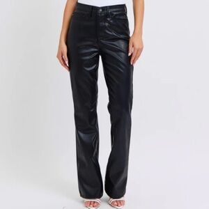 Judy Blue straight Black Leather Pants sz27